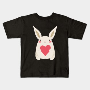 Rabbit with heart Kids T-Shirt